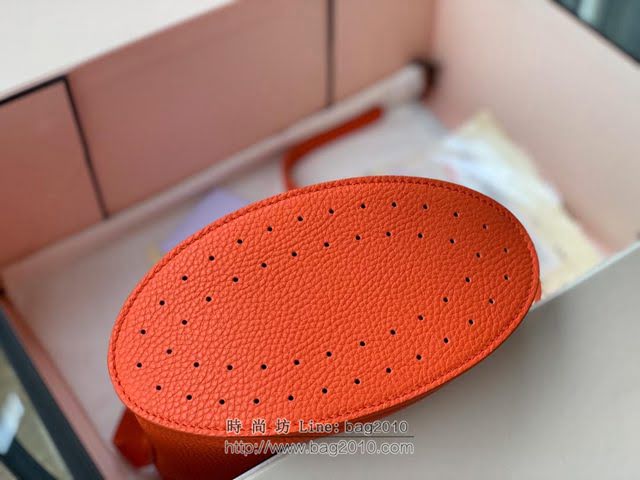 DELVAUX女包 Delvaux Pin春夏系列 進口牛皮 德爾沃女手提包 手拎包 D00315橙紅色mini  fcs1428
